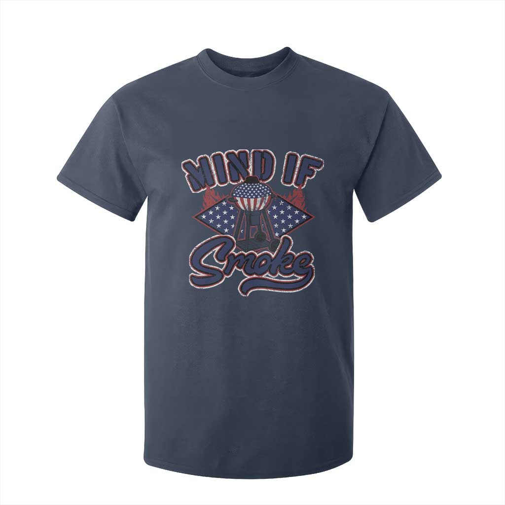 Funny BBQ Grilling T Shirt For Kid Mind If I Smoke Smoker TS09 Navy Print Your Wear