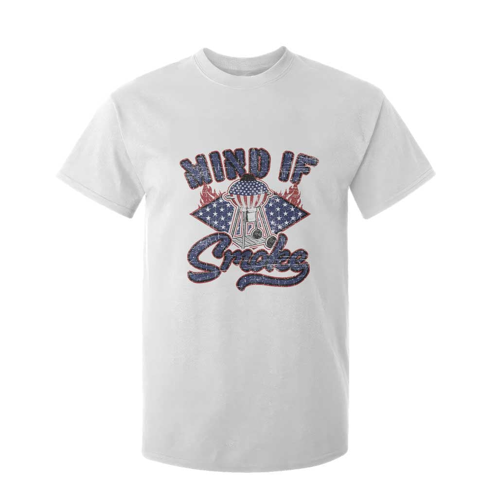 Funny BBQ Grilling T Shirt For Kid Mind If I Smoke Smoker TS09 White Print Your Wear