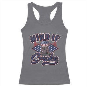 Funny BBQ Grilling Racerback Tank Top Mind If I Smoke Smoker TS09 Charcoal Print Your Wear