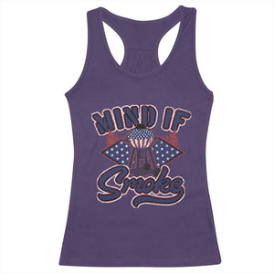 Funny BBQ Grilling Racerback Tank Top Mind If I Smoke Smoker TS09 Purple Print Your Wear