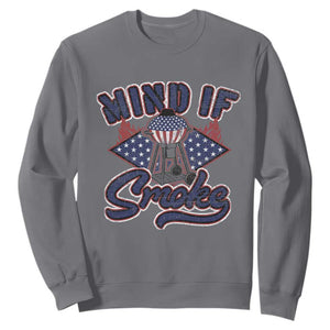 Funny BBQ Grilling Sweatshirt Mind If I Smoke Smoker TS09 Charcoal Print Your Wear