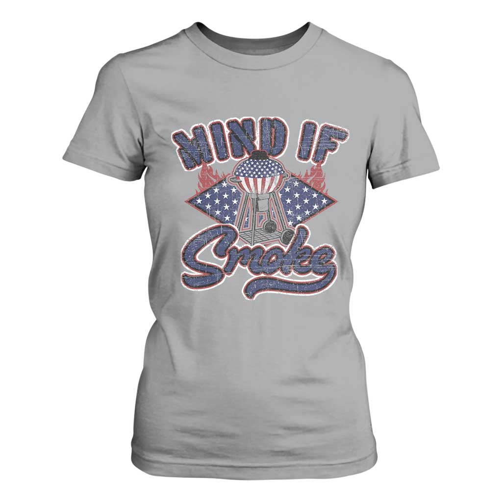Funny BBQ Grilling T Shirt For Women Mind If I Smoke Smoker TS09 Sport Gray Print Your Wear