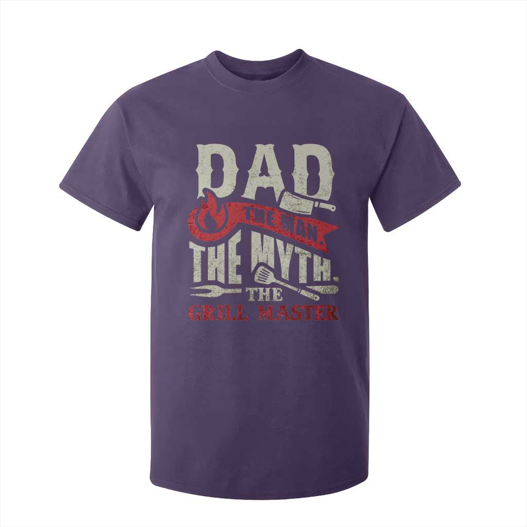 Funny BBQ Grilling Pitmaster T Shirt For Kid Dad The Man The Myth The Grill Master TS09 Purple Print Your Wear