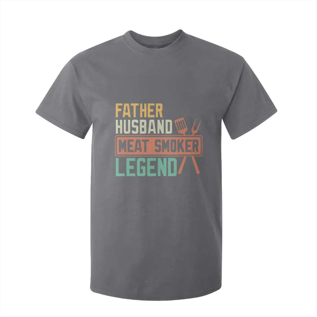 Funny BBQ Grilling Pitmaster T Shirt For Kid Father Husband Meat Smoker Legend Retro TS09 Charcoal Print Your Wear
