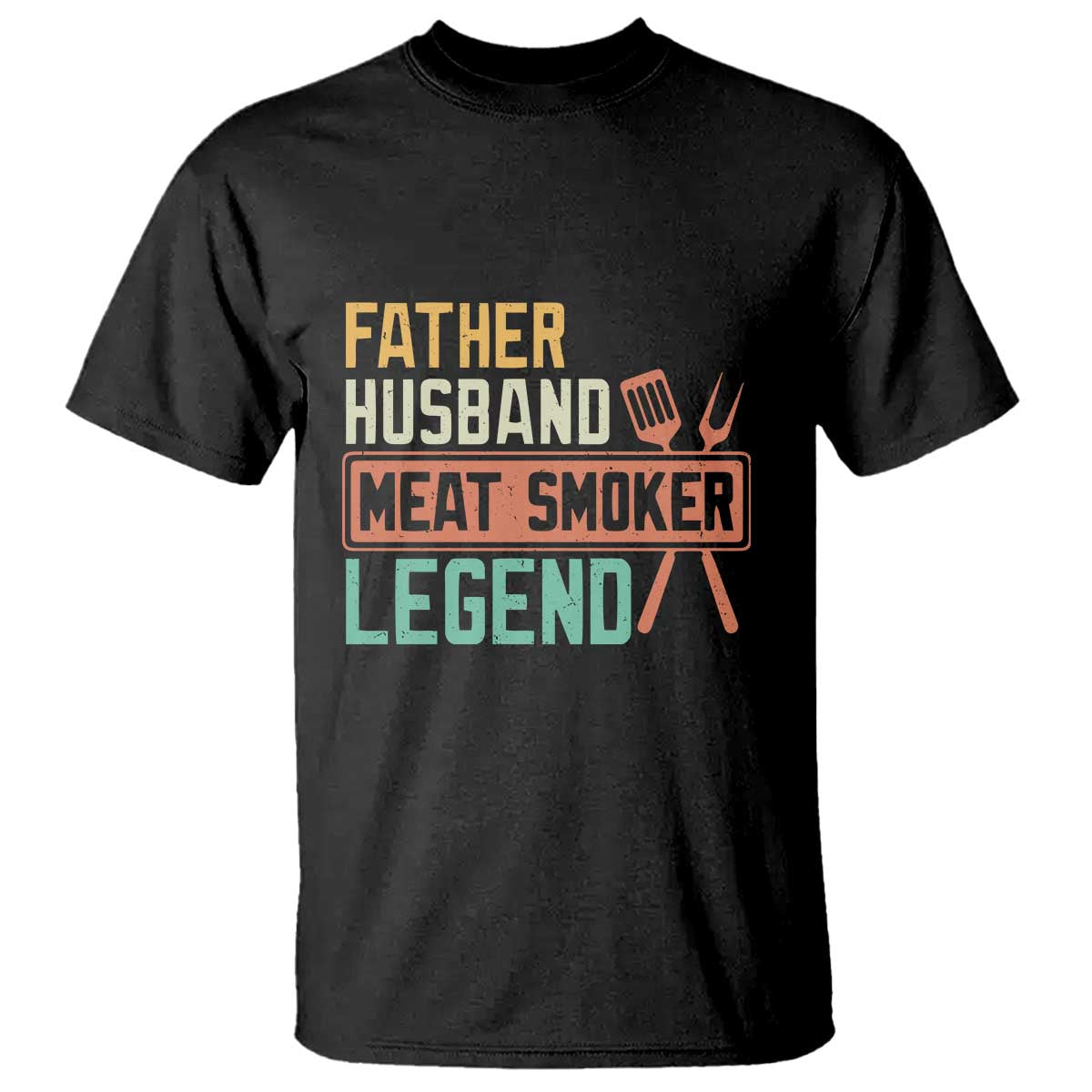 Funny BBQ Grilling Pitmaster T Shirt Father Husband Meat Smoker Legend Retro TS09 Black Print Your Wear