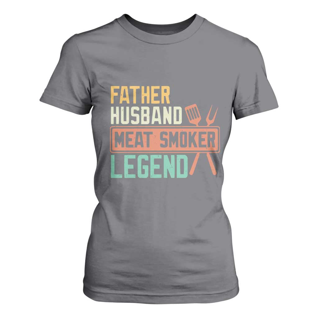 Funny BBQ Grilling Pitmaster T Shirt For Women Father Husband Meat Smoker Legend Retro TS09 Charcoal Print Your Wear