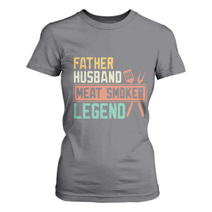 Funny BBQ Grilling Pitmaster T Shirt For Women Father Husband Meat Smoker Legend Retro TS09 Charcoal Print Your Wear