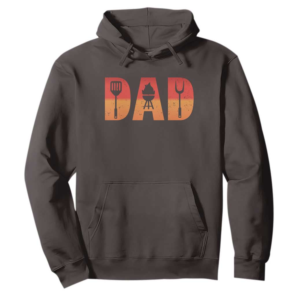 Funny BBQ Grill Dad Hoodie TS09 Dark Chocolate Print Your Wear