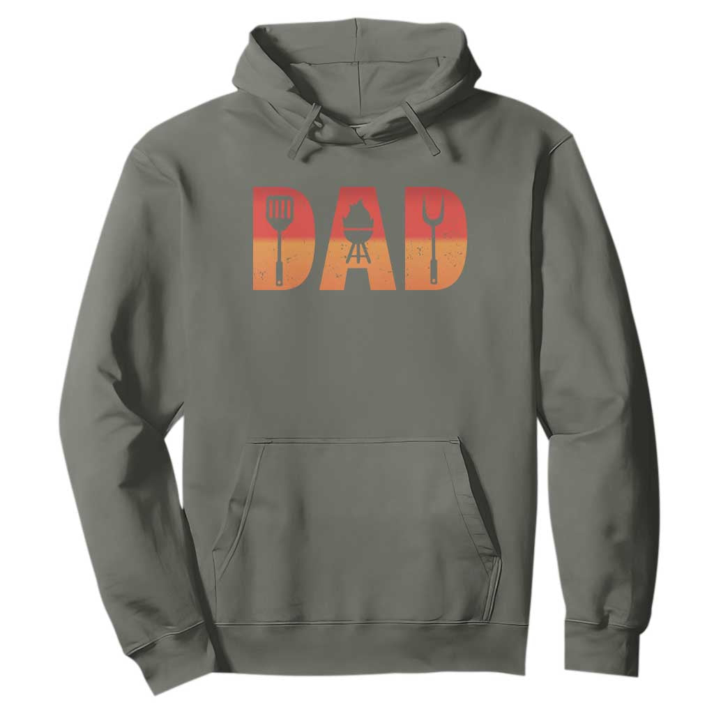 Funny BBQ Grill Dad Hoodie TS09 Military Green Print Your Wear