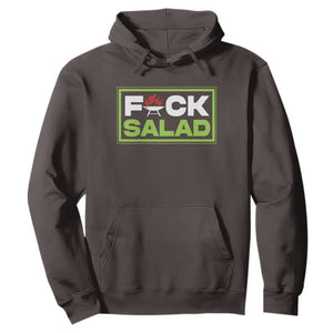 Funny BBQ Lover Hoodie Fxxk Salad Anti Vegan Jokes TS09 Dark Chocolate Print Your Wear