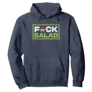 Funny BBQ Lover Hoodie Fxxk Salad Anti Vegan Jokes TS09 Navy Print Your Wear