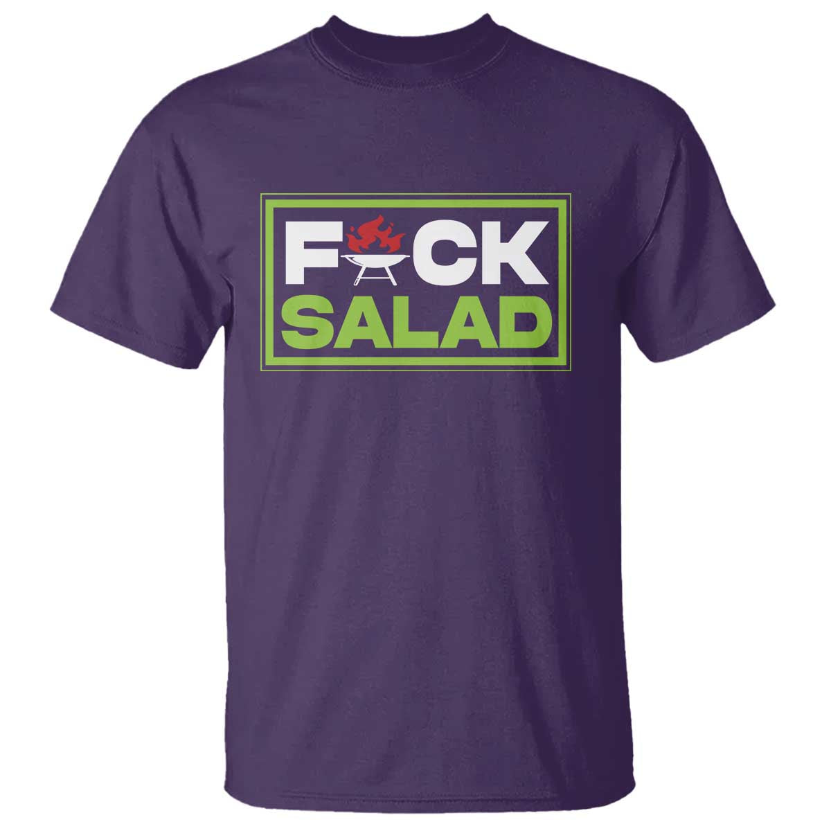 Funny BBQ Lover T Shirt Fxxk Salad Anti Vegan Jokes TS09 Purple Print Your Wear