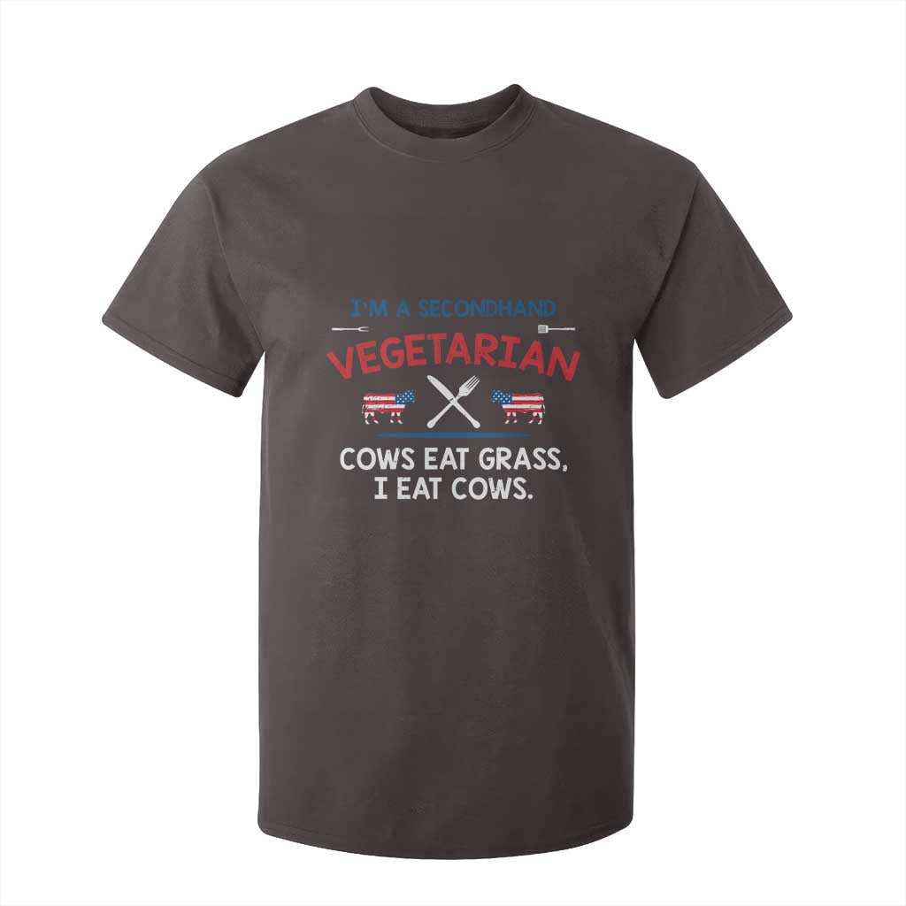 Funny BBQ Lover T Shirt For Kid Cow Eat Grass I Eat Cow Anti Vegan Jokes TS09 Dark Chocolate Print Your Wear