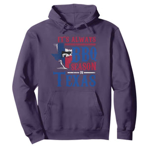 Texas BBQ Lover Hoodie It's Always BBQ Season In Texas TS09 Purple Print Your Wear