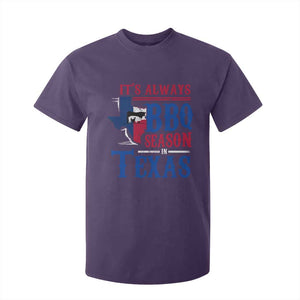 Texas BBQ Lover T Shirt For Kid It's Always BBQ Season In Texas TS09 Purple Print Your Wear