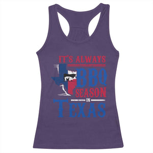Texas BBQ Lover Racerback Tank Top It's Always BBQ Season In Texas TS09 Purple Print Your Wear