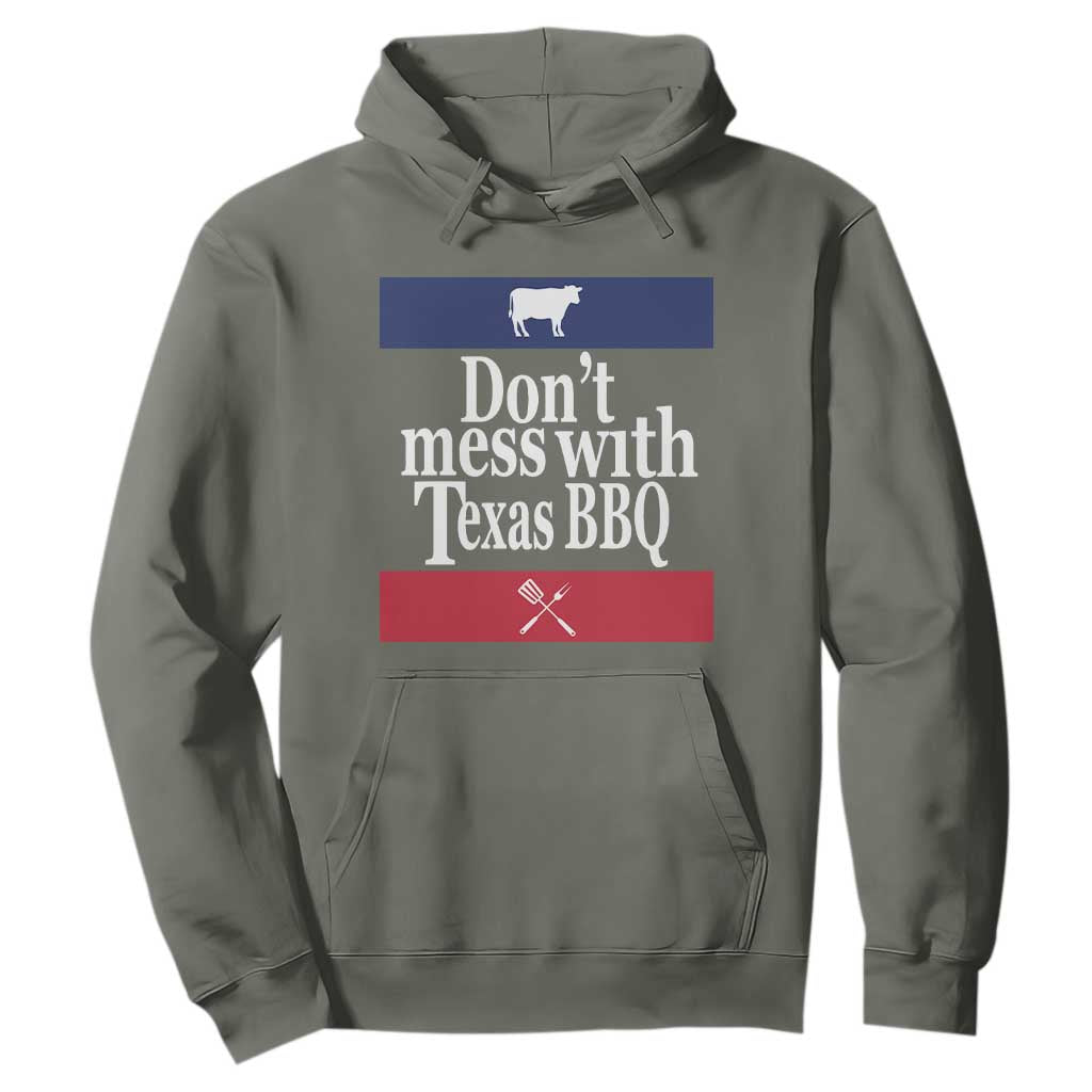 Don't Mess With Texas BBQ Hoodie TS09 Military Green Print Your Wear