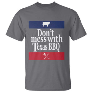 Don't Mess With Texas BBQ T Shirt TS09 Charcoal Print Your Wear