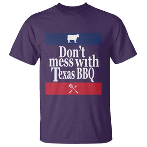 Don't Mess With Texas BBQ T Shirt TS09 Purple Print Your Wear