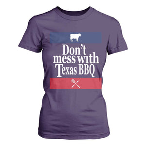 Don't Mess With Texas BBQ T Shirt For Women TS09 Purple Print Your Wear