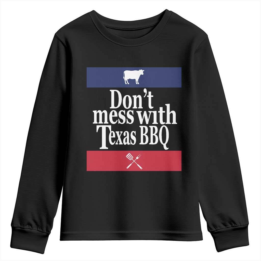 Don't Mess With Texas BBQ Youth Sweatshirt TS09 Black Print Your Wear