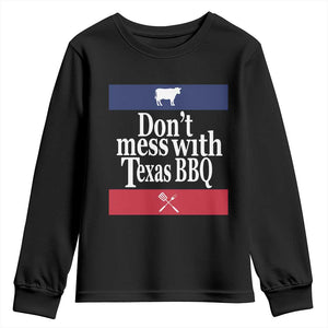 Don't Mess With Texas BBQ Youth Sweatshirt TS09 Black Print Your Wear