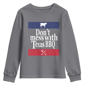 Don't Mess With Texas BBQ Youth Sweatshirt TS09 Charcoal Print Your Wear
