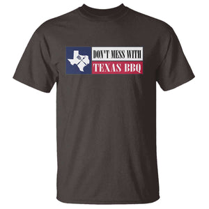 Don't Mess With Texas BBQ T Shirt Texan Flag Grilling Pitmaster TS09 Dark Chocolate Print Your Wear