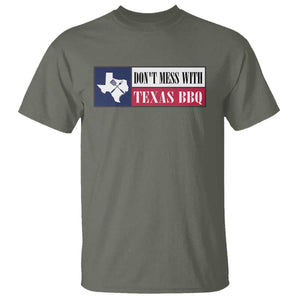 Don't Mess With Texas BBQ T Shirt Texan Flag Grilling Pitmaster TS09 Military Green Print Your Wear