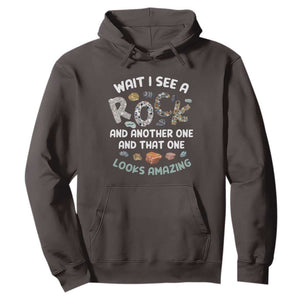 Rock Collector Hoodie Wait I See A Rock Geologist TS09 Dark Chocolate Print Your Wear