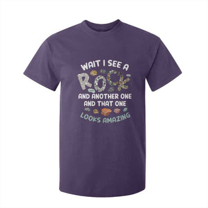 Rock Collector T Shirt For Kid Wait I See A Rock Geologist TS09 Purple Print Your Wear
