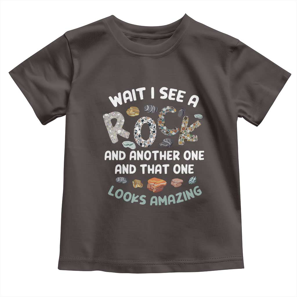 Rock Collector Toddler T Shirt Wait I See A Rock Geologist TS09 Dark Chocolate Print Your Wear