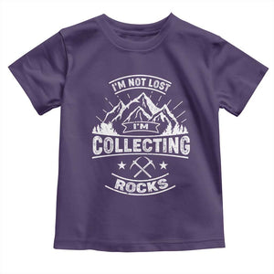 Rock Collector Toddler T Shirt I'm Not Lost I'm Collecting Rocks Geologist TS09 Purple Print Your Wear
