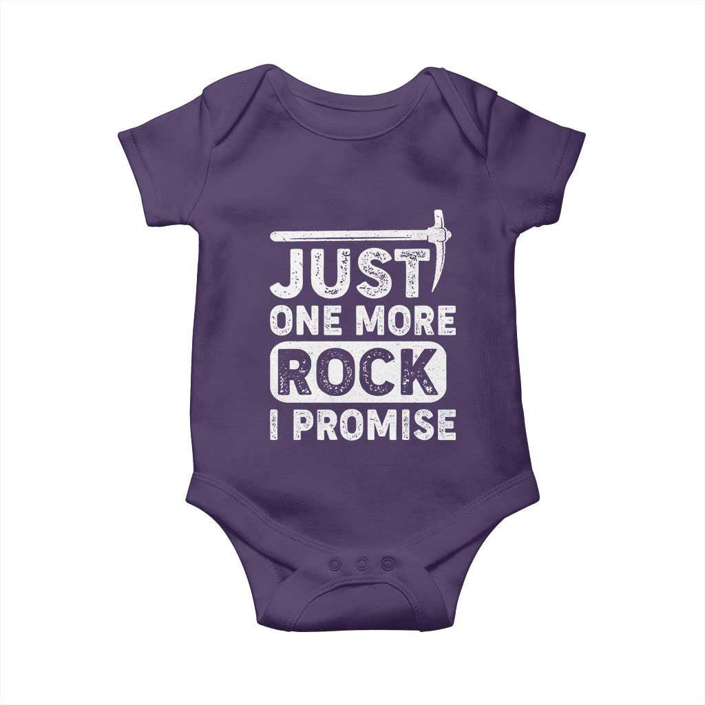 Rock Collector Baby Onesie Just One More Rock I Promise TS09 Purple Print Your Wear