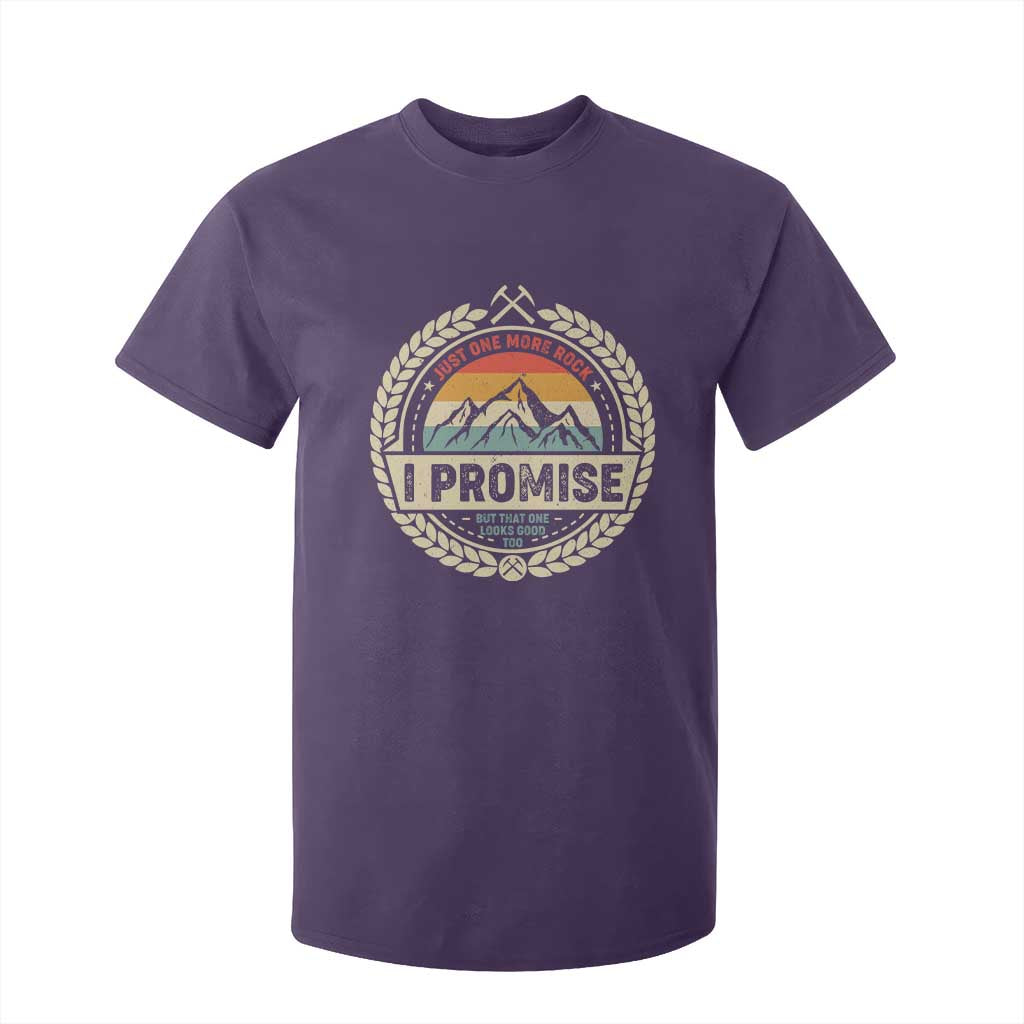 Geologist T Shirt For Kid Just One More Rock I Promise Rock Collector TS09 Purple Print Your Wear