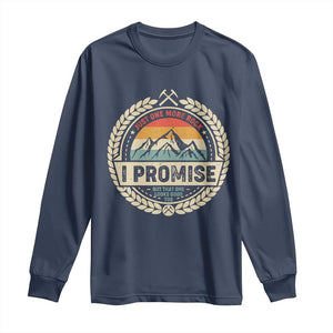 Geologist Long Sleeve Shirt Just One More Rock I Promise Rock Collector TS09 Navy Print Your Wear