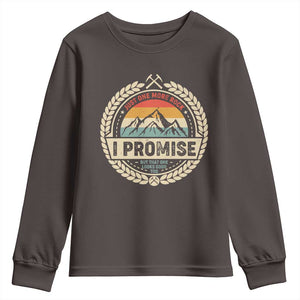 Geologist Youth Sweatshirt Just One More Rock I Promise Rock Collector TS09 Dark Chocolate Print Your Wear