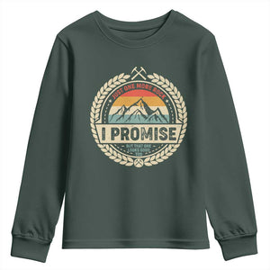Geologist Youth Sweatshirt Just One More Rock I Promise Rock Collector TS09 Dark Forest Green Print Your Wear