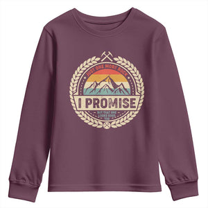 Geologist Youth Sweatshirt Just One More Rock I Promise Rock Collector TS09 Maroon Print Your Wear