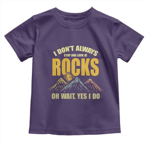 Geologist Toddler T Shirt I Don't Always Stop And Look At Rocks TS09 Purple Print Your Wear