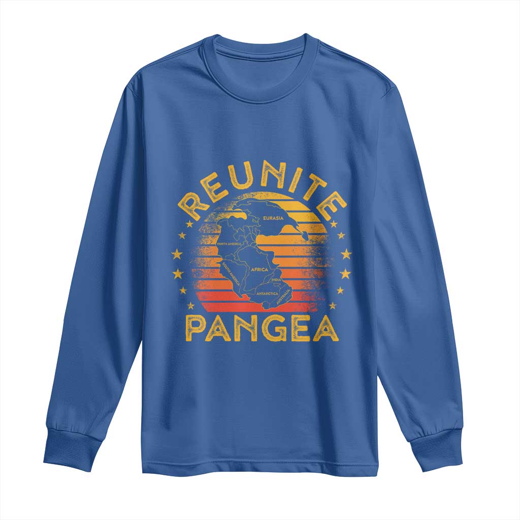 Funny Geologist Reunite Pangaea Long Sleeve Shirt TS09 Royal Blue Print Your Wear
