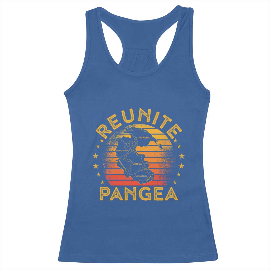 Funny Geologist Reunite Pangaea Racerback Tank Top TS09 Royal Blue Print Your Wear