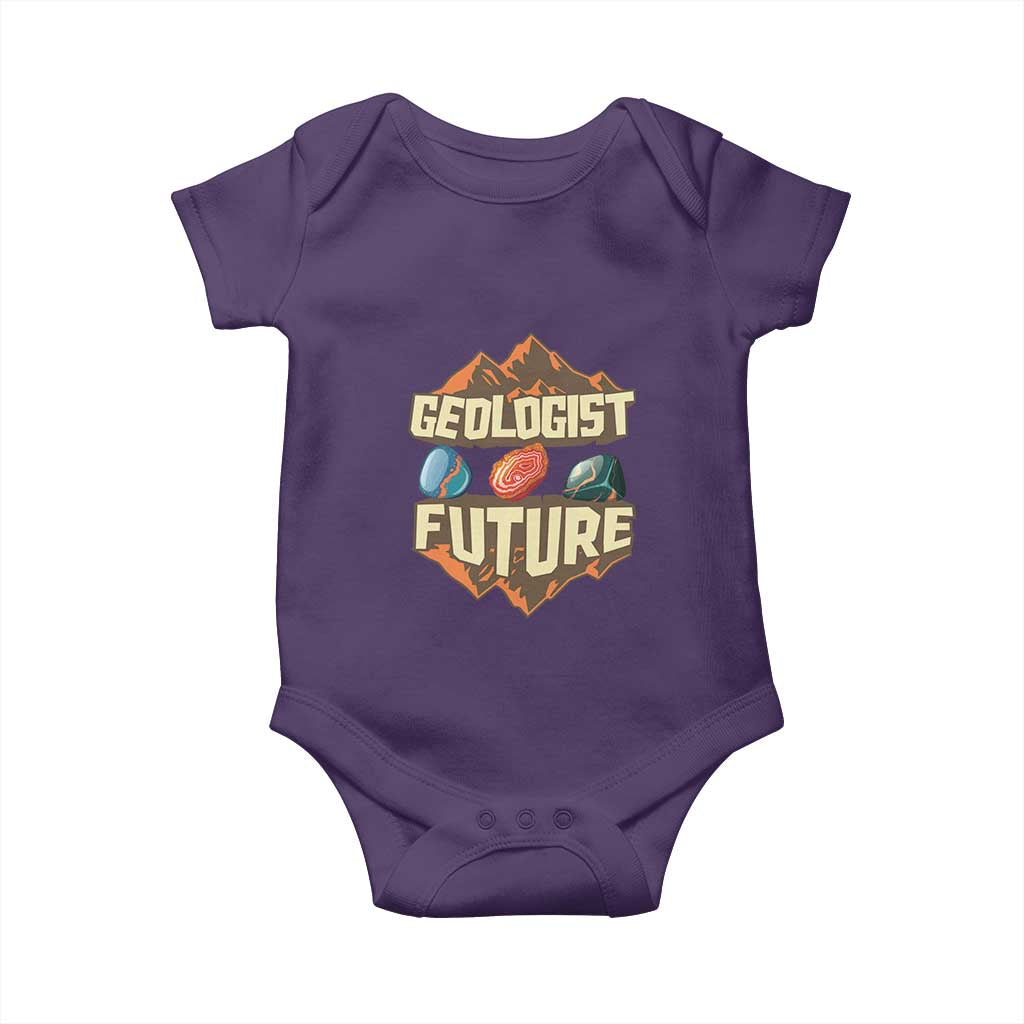 Future Geologist Baby Onesie Geology Student Earth Science TS09 Purple Print Your Wear