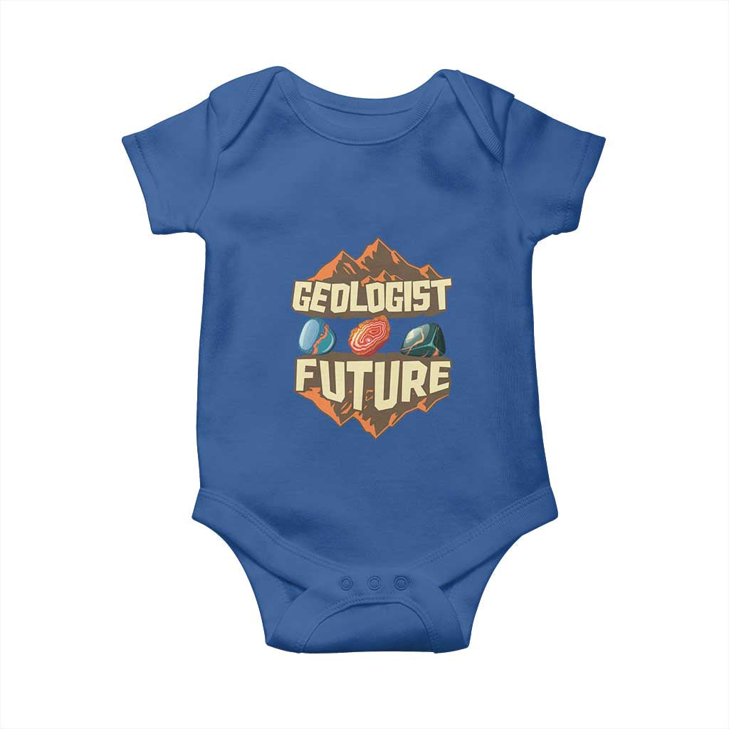 Future Geologist Baby Onesie Geology Student Earth Science TS09 Royal Blue Print Your Wear