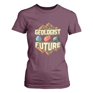 Future Geologist T Shirt For Women Geology Student Earth Science TS09 Maroon Print Your Wear