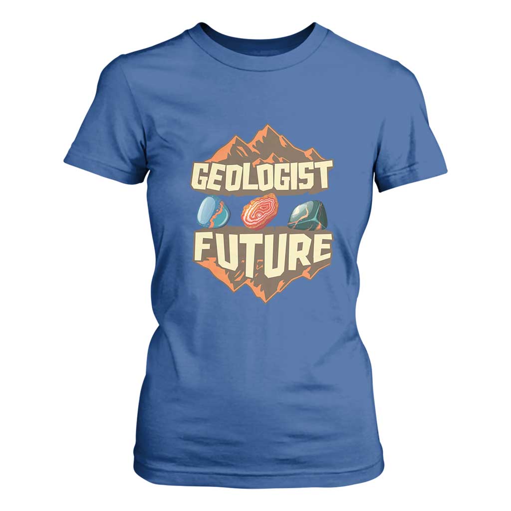 Future Geologist T Shirt For Women Geology Student Earth Science TS09 Royal Blue Print Your Wear