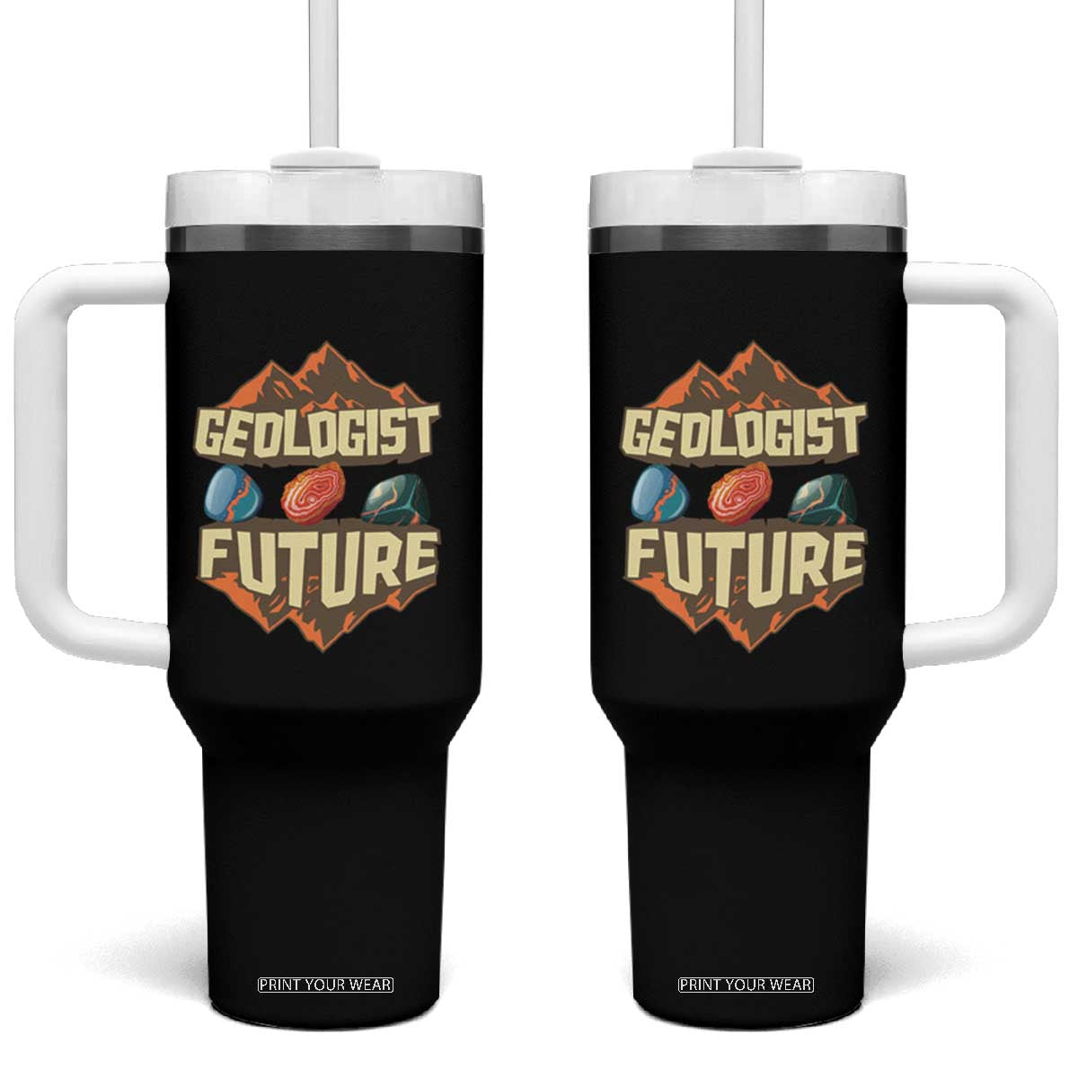 Future Geologist Tumbler With Handle Geology Student Earth Science TS09 One Size: 40 oz Black Print Your Wear