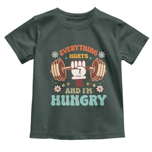 Gymer Baby Shirt Everything Hurts And I'm Hungry TS09 Dark Forest Green Print Your Wear