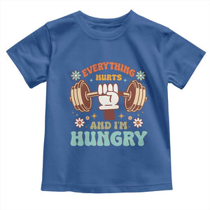 Gymer Baby Shirt Everything Hurts And I'm Hungry TS09 Royal Blue Print Your Wear