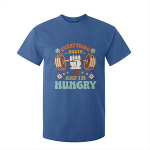 Gymer T Shirt For Kid Everything Hurts And I'm Hungry TS09 Royal Blue Print Your Wear